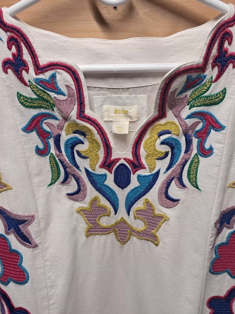 Anthropologie Olympia Embroidered Tunic Dress Size S - Picture 4 of 6